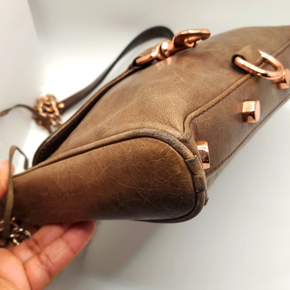 Rebecca Minkoff Leather Clasp Zip Chain Crossbody Bag - Picture 6 of 11